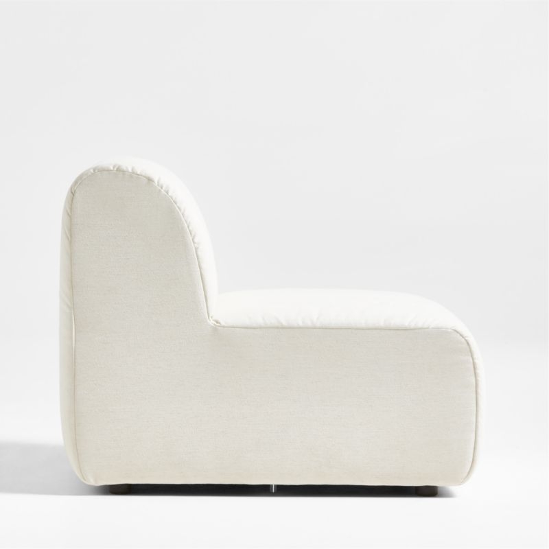 Jade Heathered Ivory Armless Upholstered Sectional Sofa - Image 2