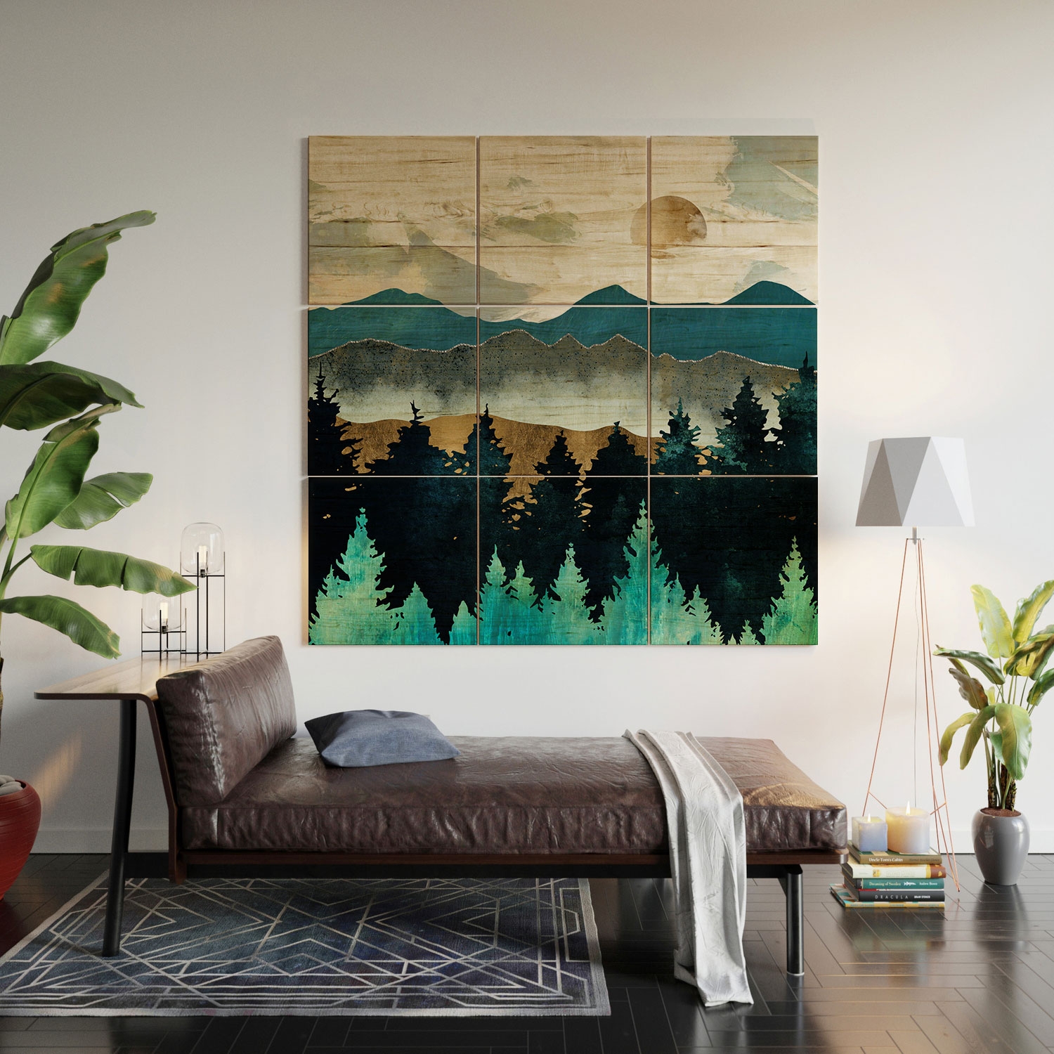 Forest Mist by SpaceFrogDesigns - Wood Wall Mural3' X 3' (Nine 12" Wood Squares) - Image 4