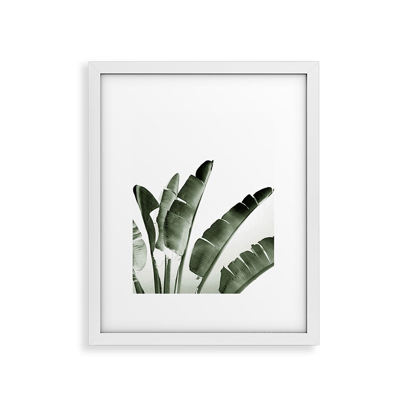 Traveler Palm by Gale Switzer - Framed Art Print Modern White 11" x 14" - Image 0