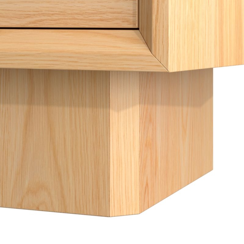 Gather 30" Natural Oak Wood Charging Nightstand - Image 6