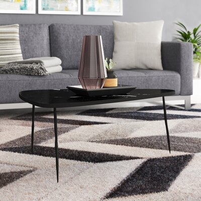 Athanas Small Coffee Table with Marble and Iron Legs - Image 0