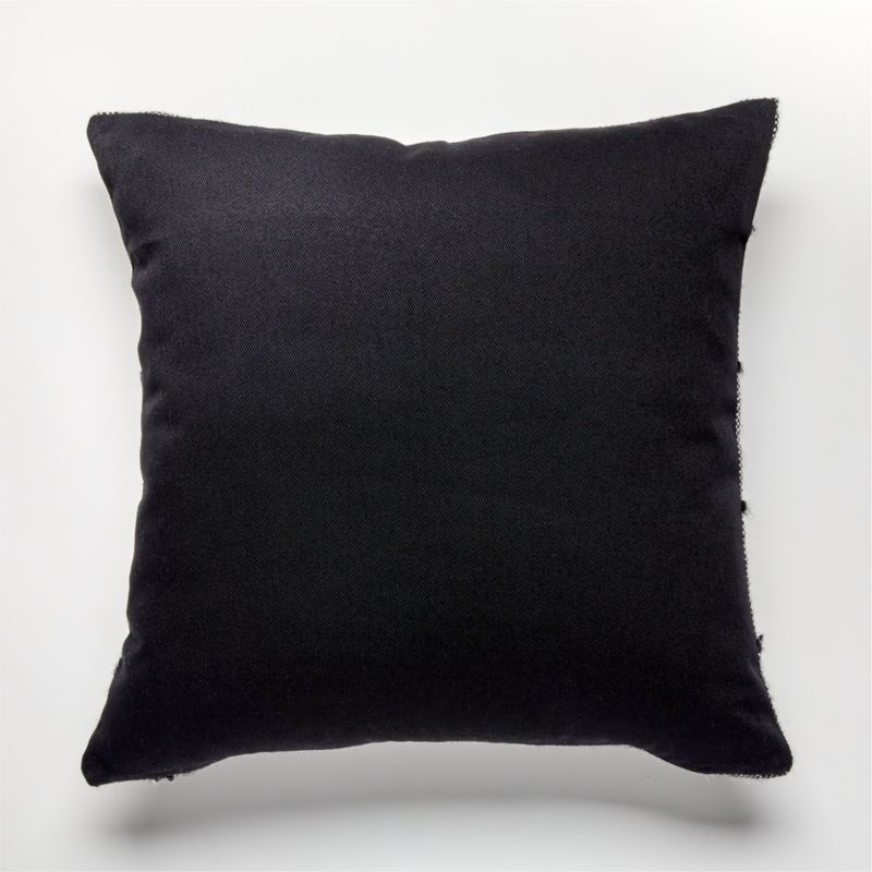 Robi Black Alpaca Throw Pillow with Feather-Down Insert 18" - Image 2