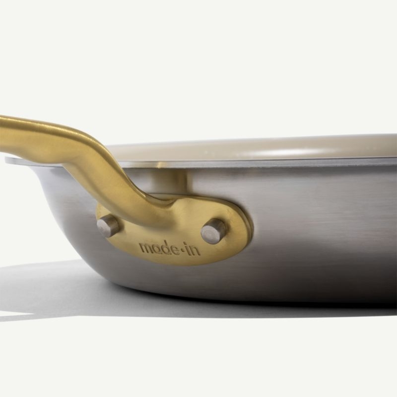 Made In CeramiClad™ Non-Stick 12" Fry Pan with Brass Hardware - Image 2