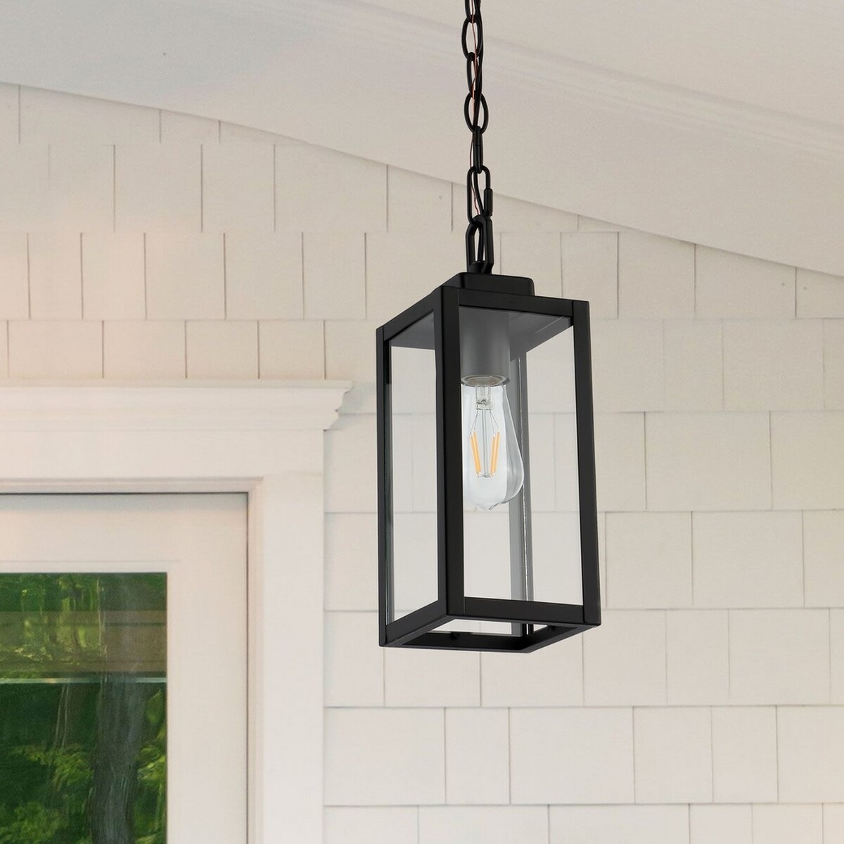 Clemens 5" Outdoor Pendant - Black - Safavieh - Image 2