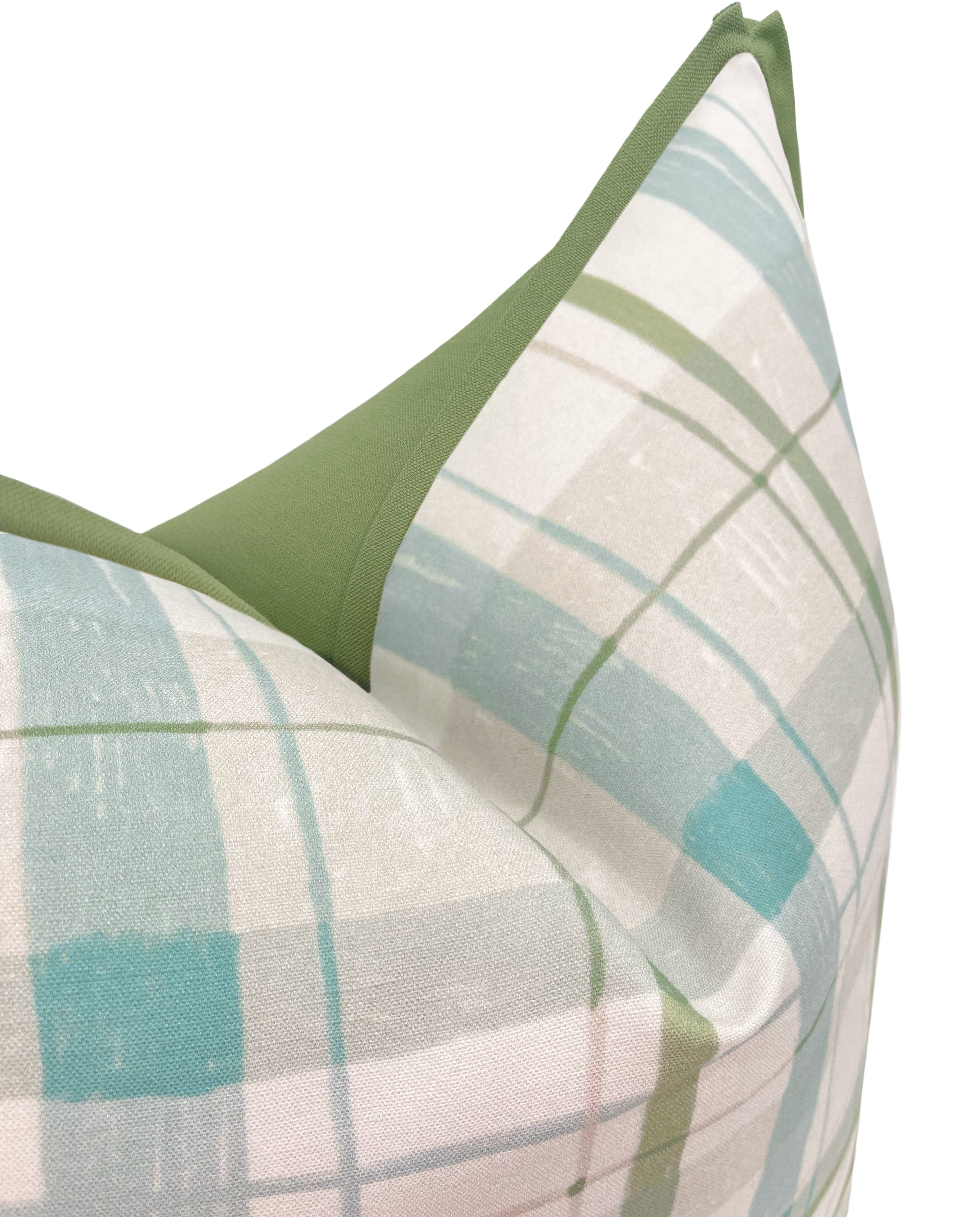 PLAID // NEUTRAL | TEIL TEXTILES - 20" X 20" / BUTTERFLY FLANGE / Clover - Image 2