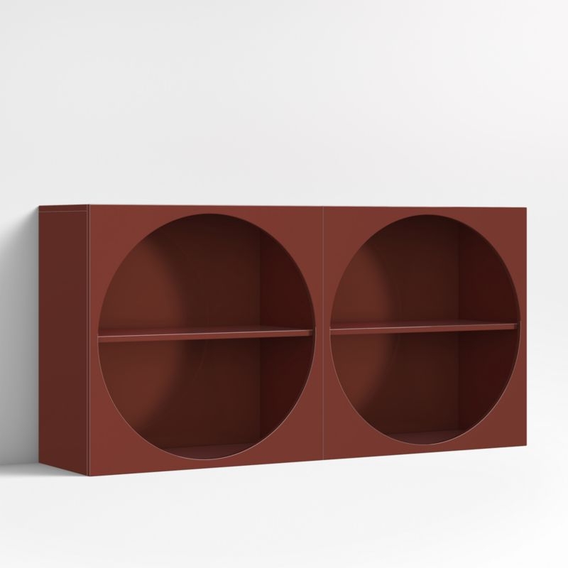 Twiggy Modular Glossy Deep Red Kids Open Bookcases, Set of 2 - Image 1