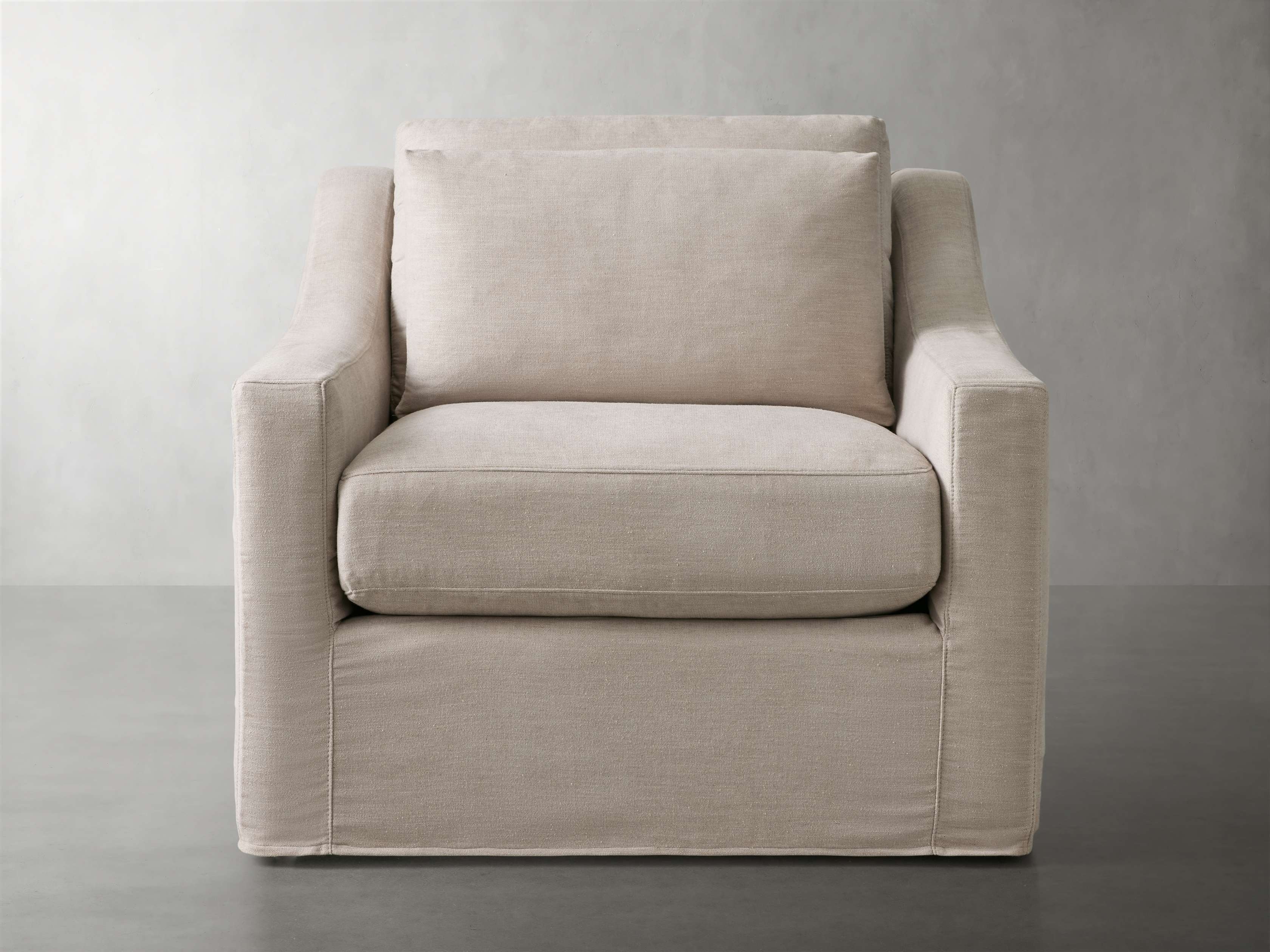 Ashby Slipcovered Swivel Chair in Upholstered  Serna Oyster/Deep 43" - Image 0