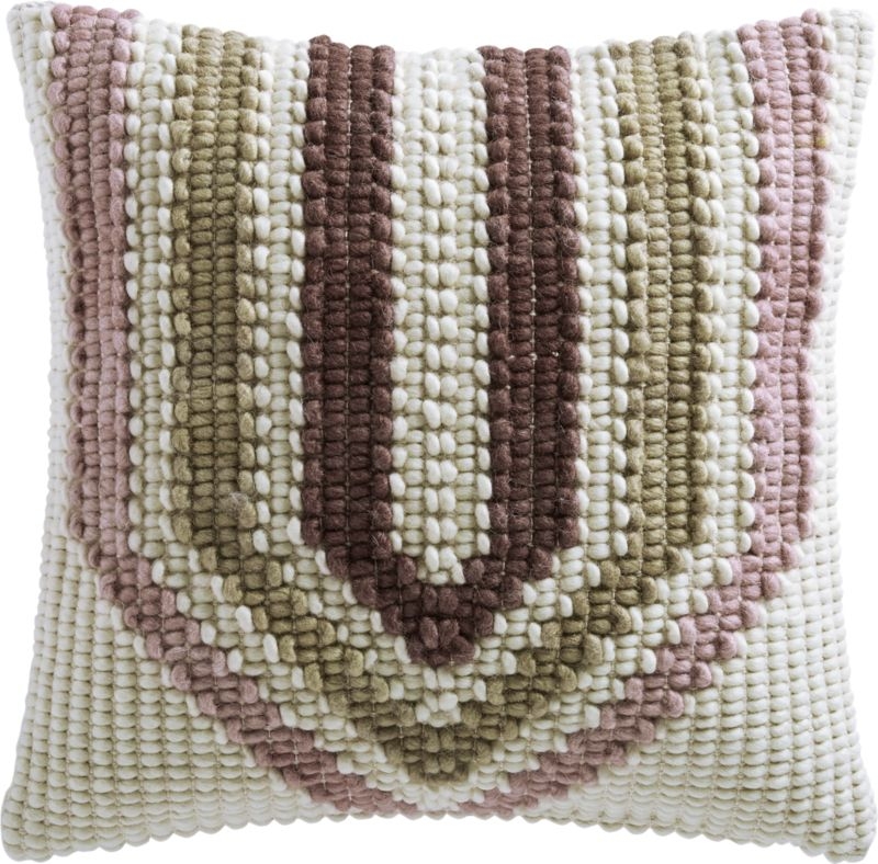 18" Allium Chunky Yarn Pillow with Feather-Down Insert - Image 1