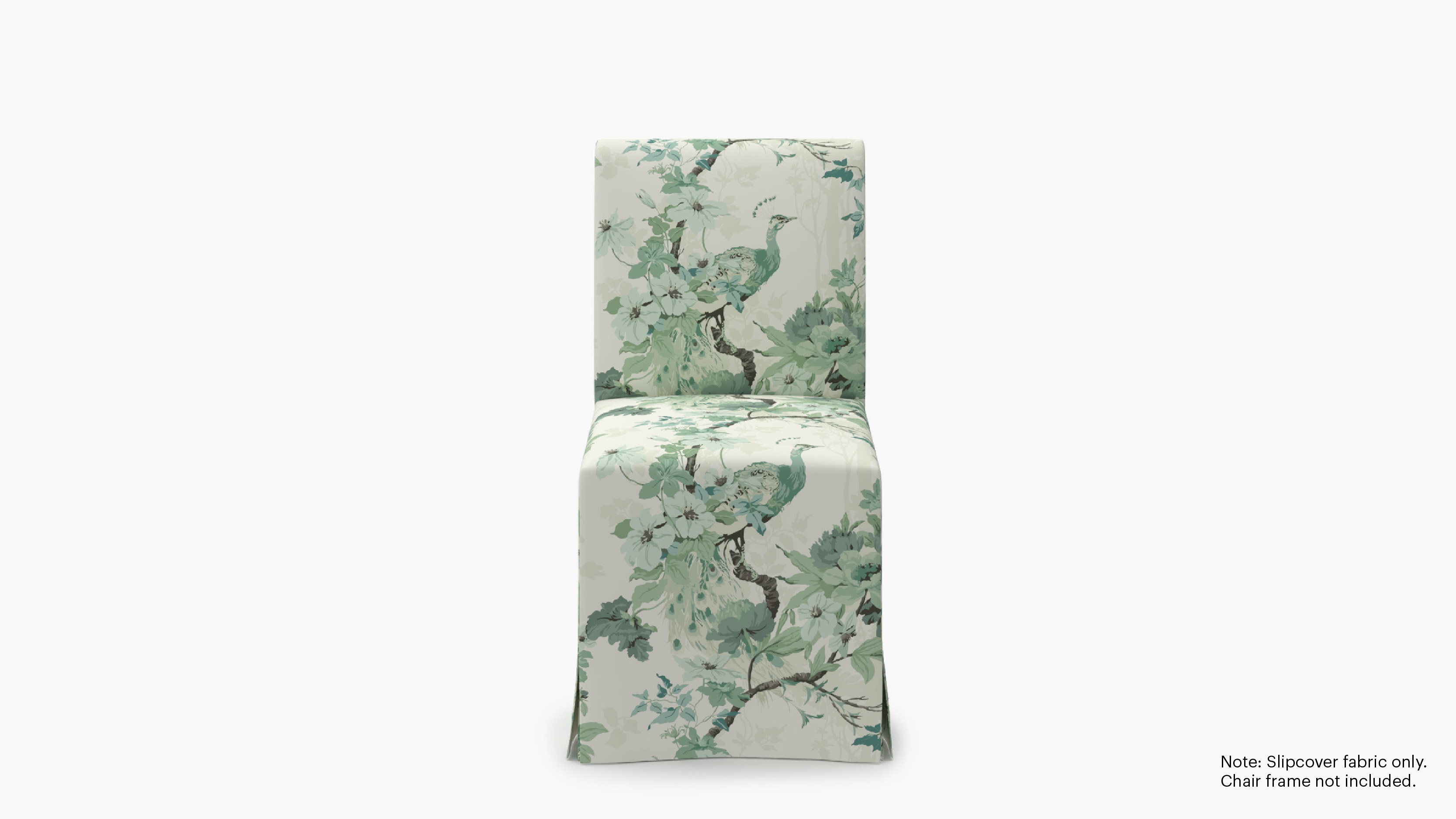 Slipcovered Signature Dining Chair - Cover Only, Jade Peacock Park - Image 0