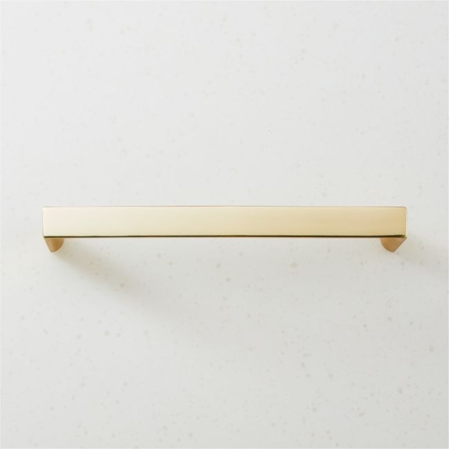 Damon Unlacquered Brass Cabinet Handle 6" - Image 0
