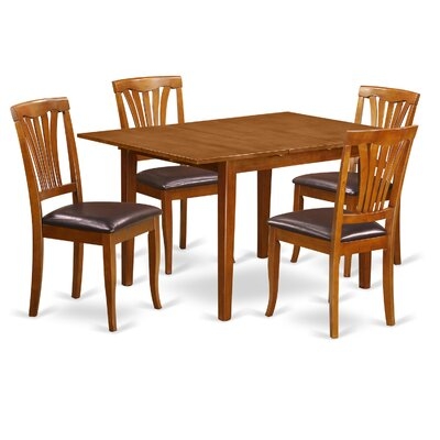 Agesilao Butterfly Leaf Solid Wood Rubberwood Dining Set - Image 0