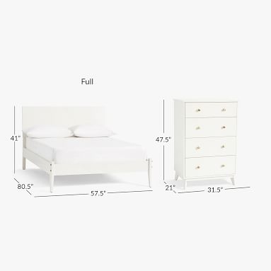Keaton Platform Bed & 4-Drawer Dresser Set, Full, Natural, In-Home - Image 1