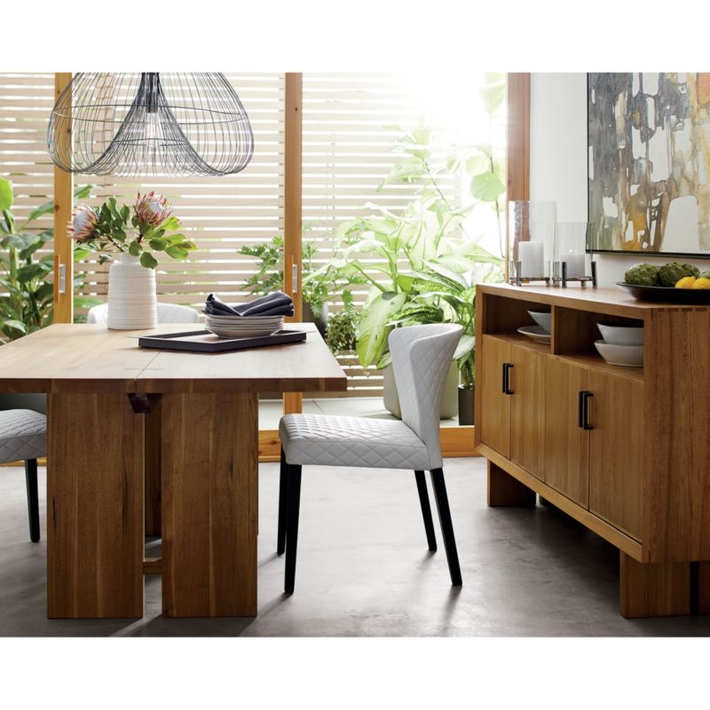 Curran Quilted Oyster Dining Chair - Image 3