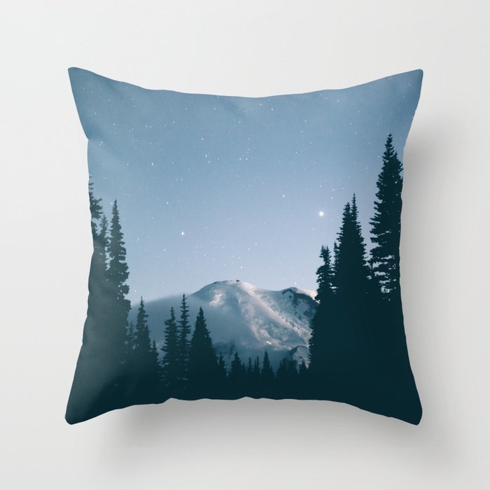 Feeling Blue Throw Pillow by Hannah Kemp - Cover (18" x 18") With Pillow Insert - Outdoor Pillow - Image 0