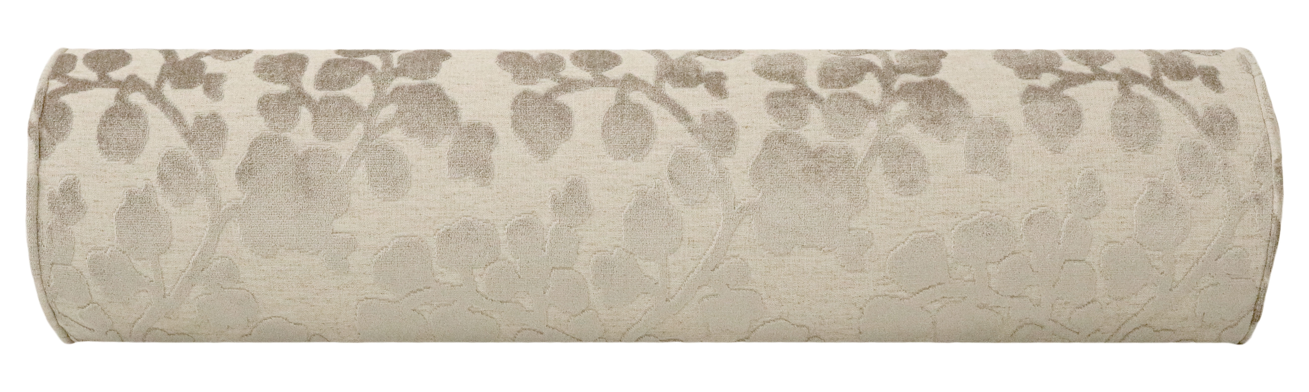 THE BOLSTER :: BLOSSOM CUT VELVET // STONE - QUEEN // 9" X 36" - Image 1