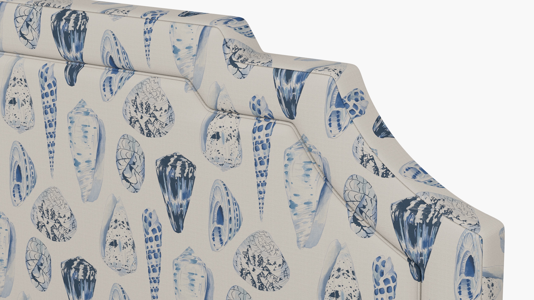 Art Deco Headboard, Porcelain Coquina, Queen - Image 2