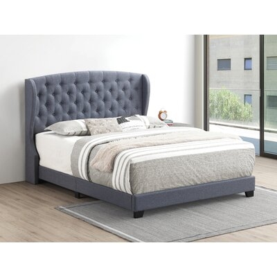 Jainab Upholstered Bed With Demi-wing Headboard - Image 0