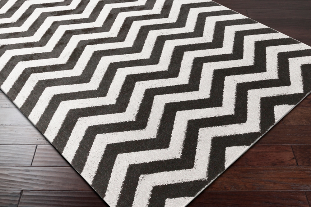 Horizon Black Indoor 9'2" x 12'6" Machine Woven Rug - Image 0