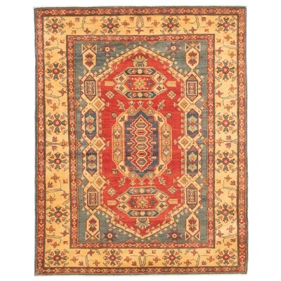 One-of-a-Kind Perrie Hand-Knotted 2010s Uzbek Gazni Dark Copper 5'1" x 6'8" Wool Area Rug - Image 0