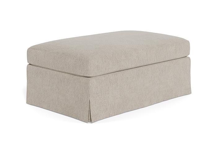 Sloan Slipcovered Ottoman - Image 1