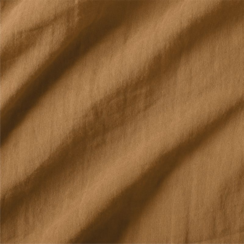 Supersoft Kids Brulee Brown Organic Cotton Gauze Twin Duvet Cover - Image 3