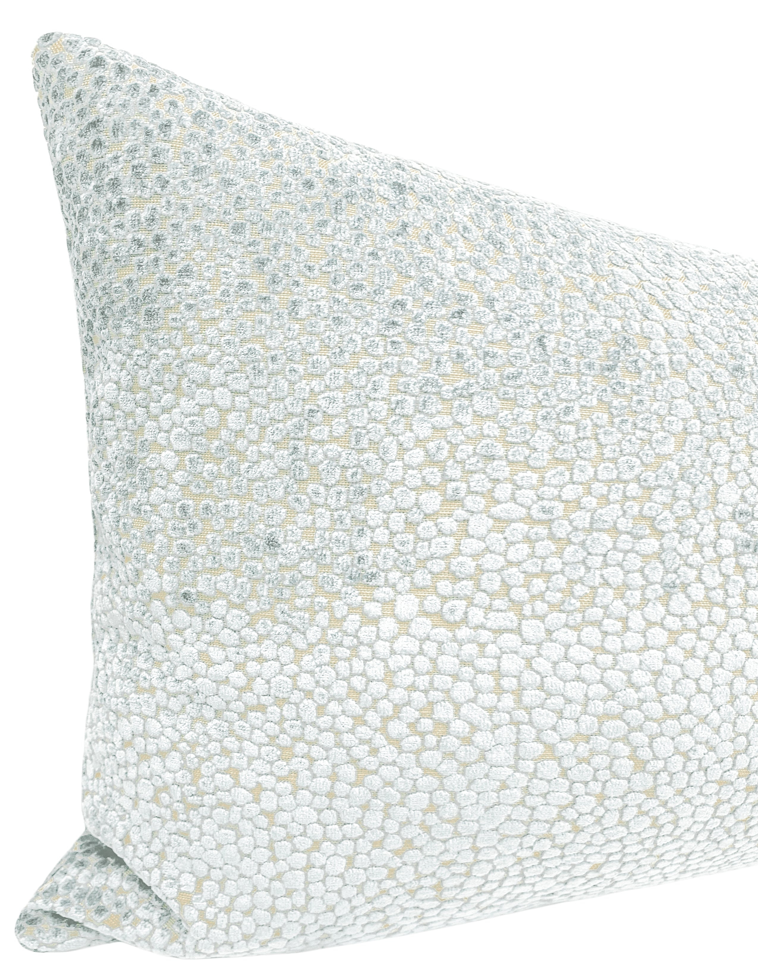 THE XL LUMBAR :: COSMO CUT VELVET // SPA BLUE - BY THE YARD - Image 3