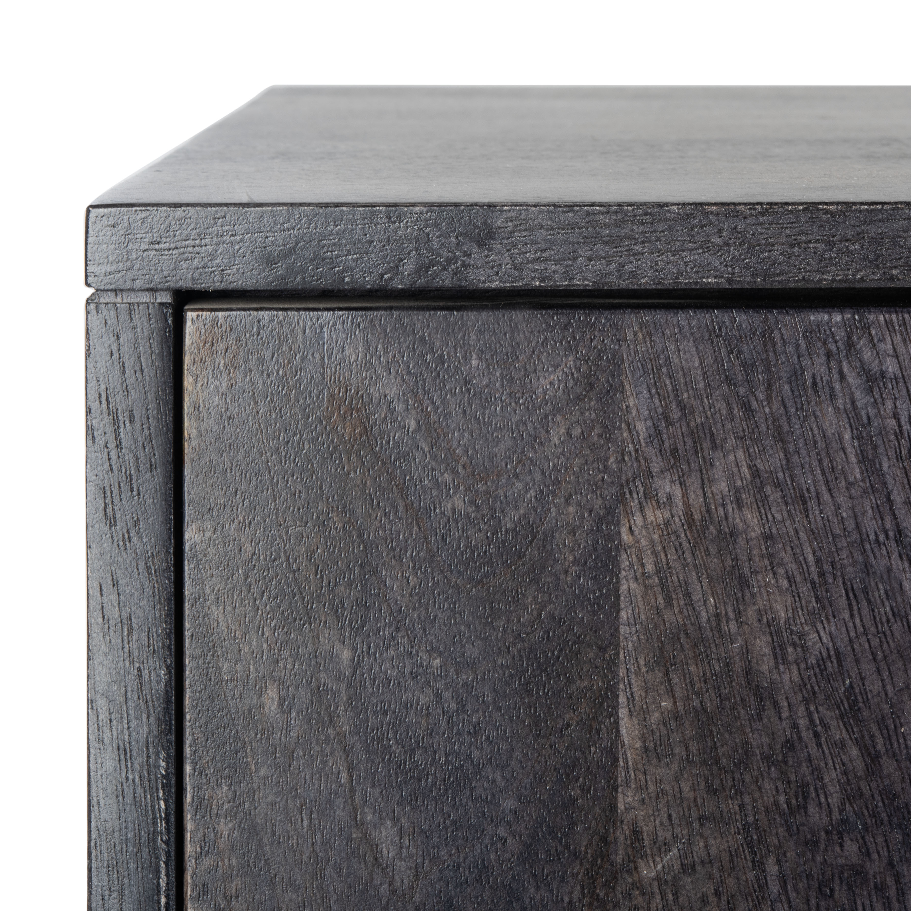 Penn Geometric 4 Door Sideboard - Black/Silver - Safavieh - Image 6