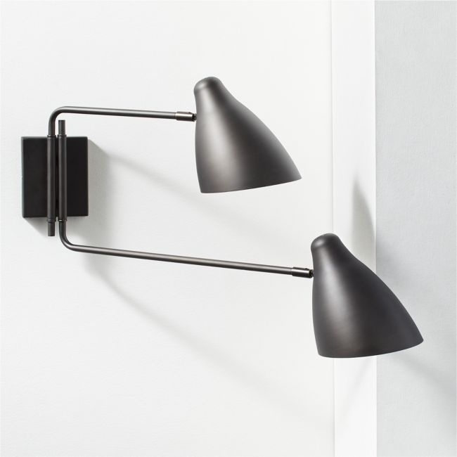 Deuce Black Double Wall Sconce - Image 0