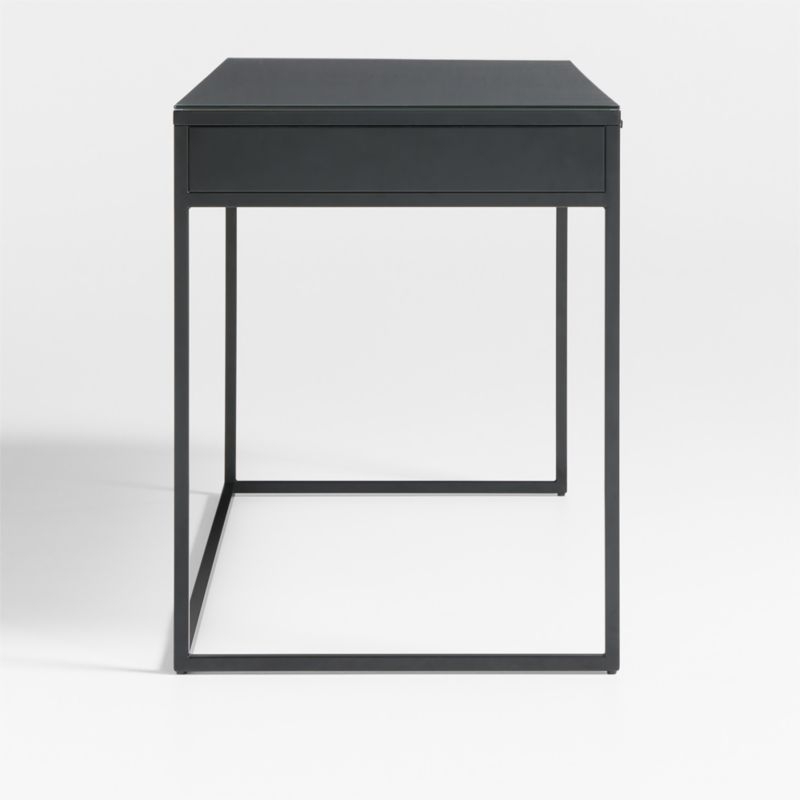 Casement 60" Black Metal Desk with Glass Top - Image 4