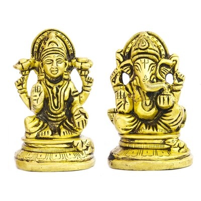 Pair Of Lakshmi And Ganesha (Small Statues) - Image 0