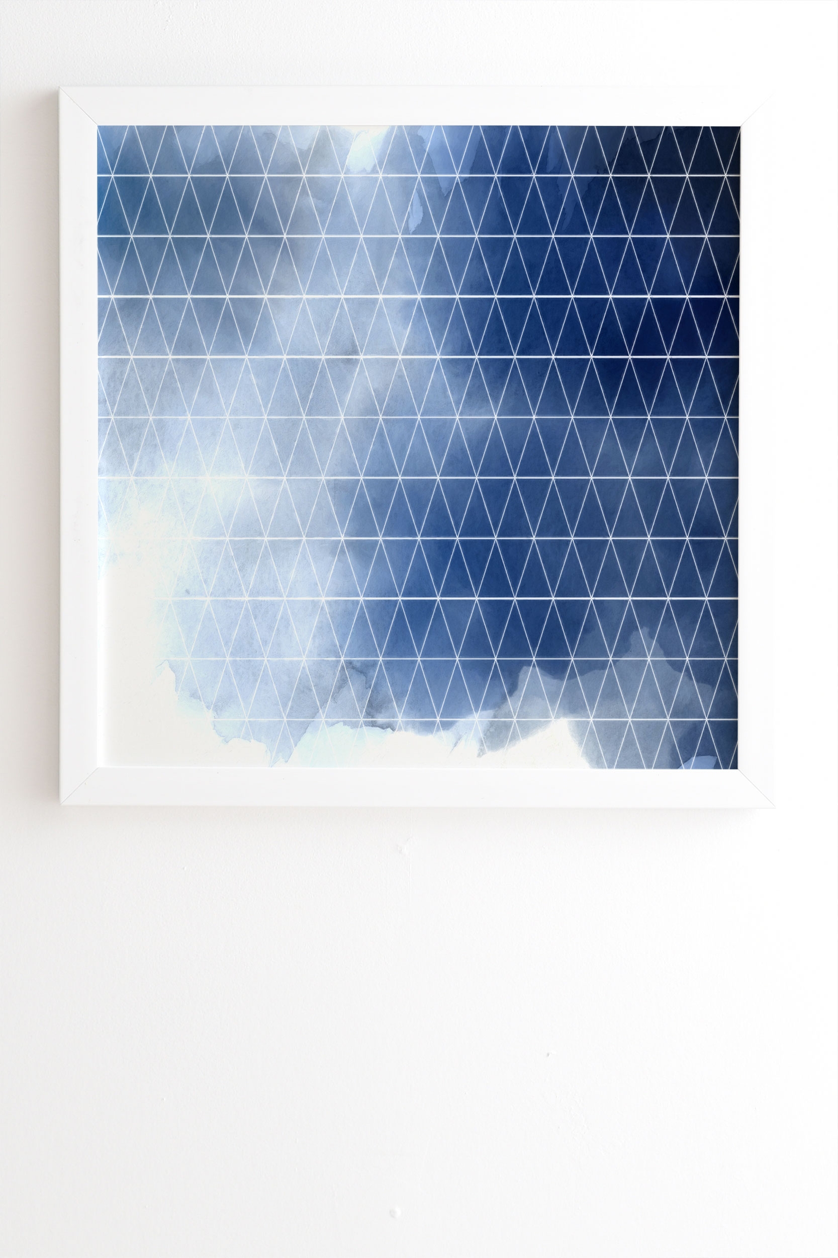 Blue Thunderstorm by Emanuela Carratoni - Framed Wall Art Basic White 8" x 9.5" - Image 1