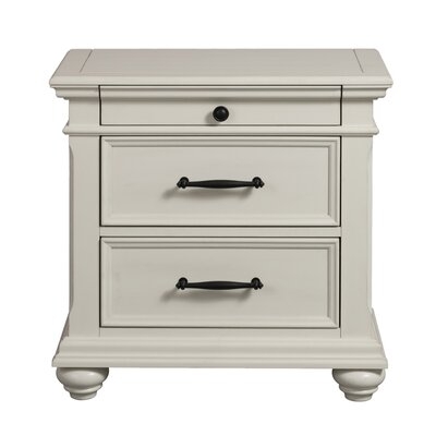 Eves 3 Drawer Nightstand - Image 0