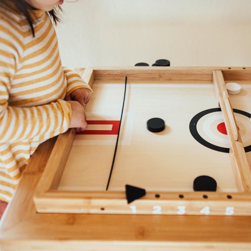 Wonder & Wise by Asweets Sling-a-Ling Wooden Kids Table Hockey Game - Image 5