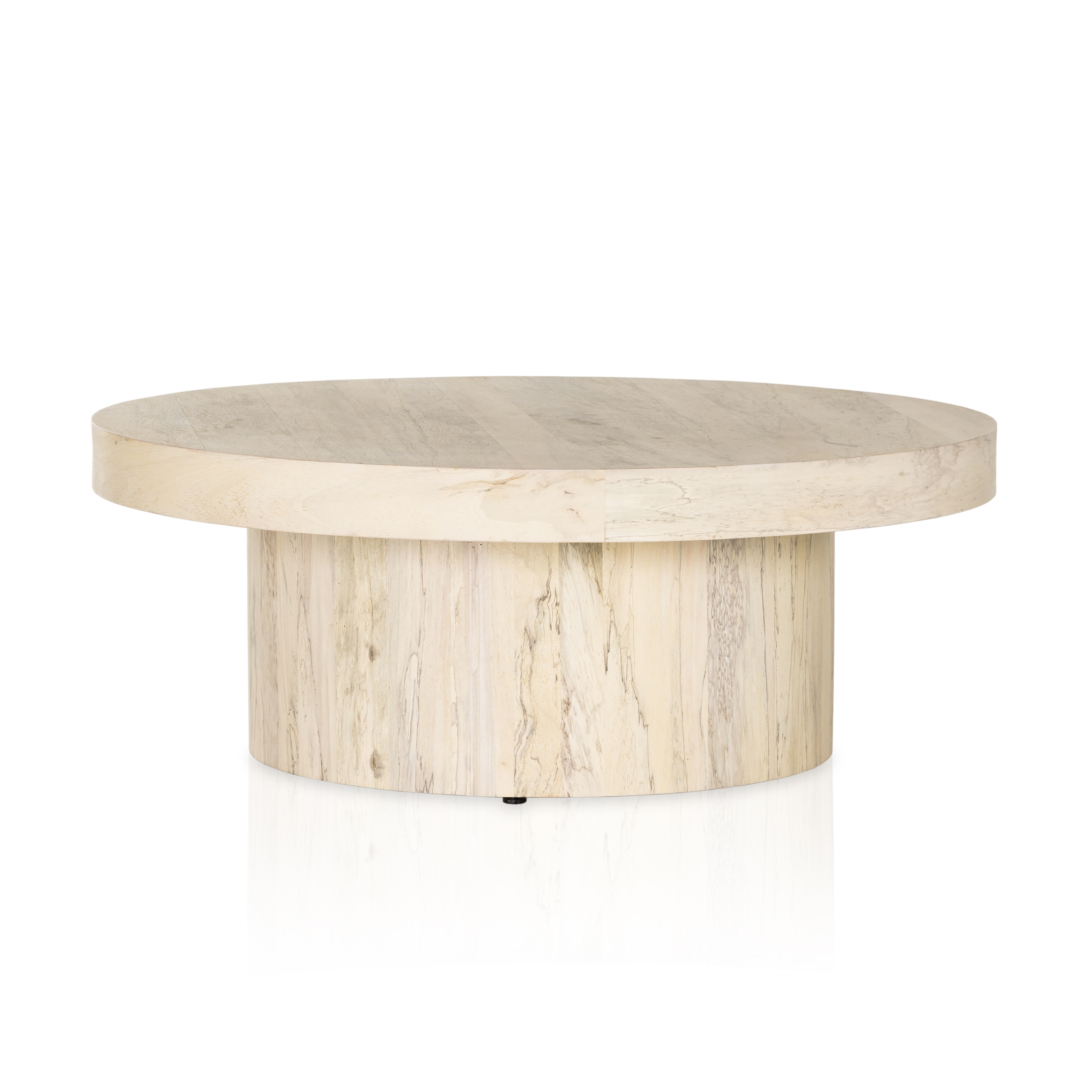 Hudson Pedestal Coffee Table-Bleached - Image 1