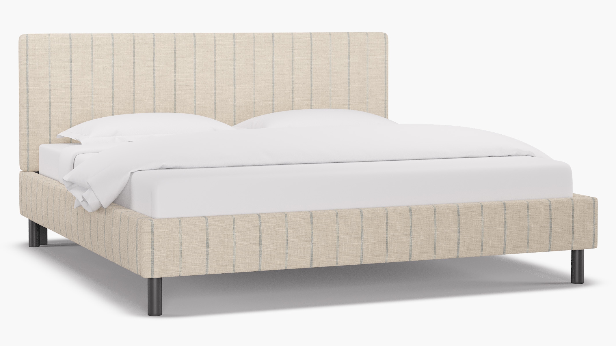 Tailored Platform Bed, Sky Fritz, King - Image 1