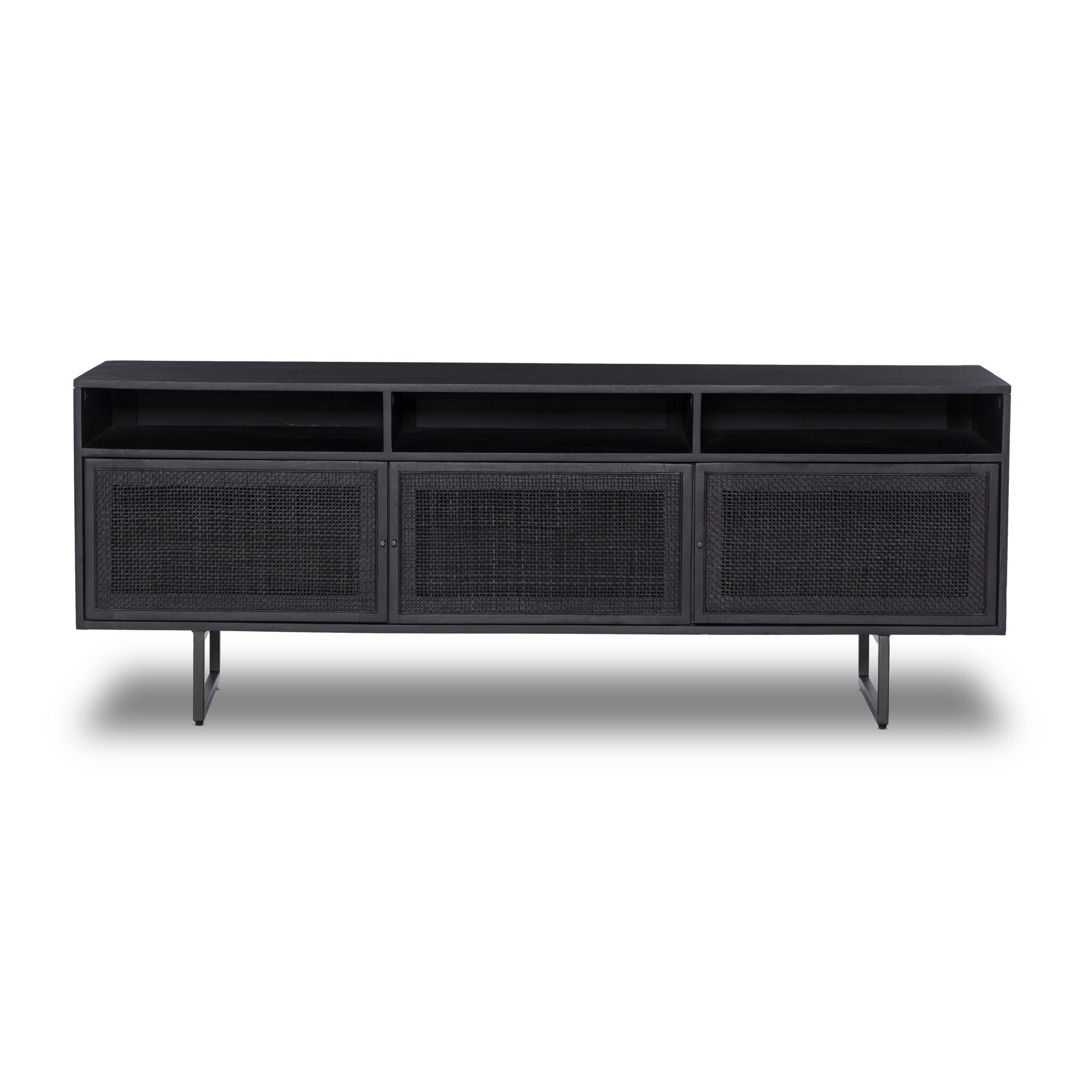 Carmel Media Console - Black Wash - Image 0