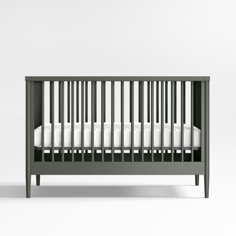 Hampshire Olive Green Wood Convertible Baby Crib - Image 3