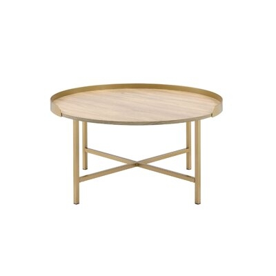 Round Coffee Table With Gold Finish - Image 0