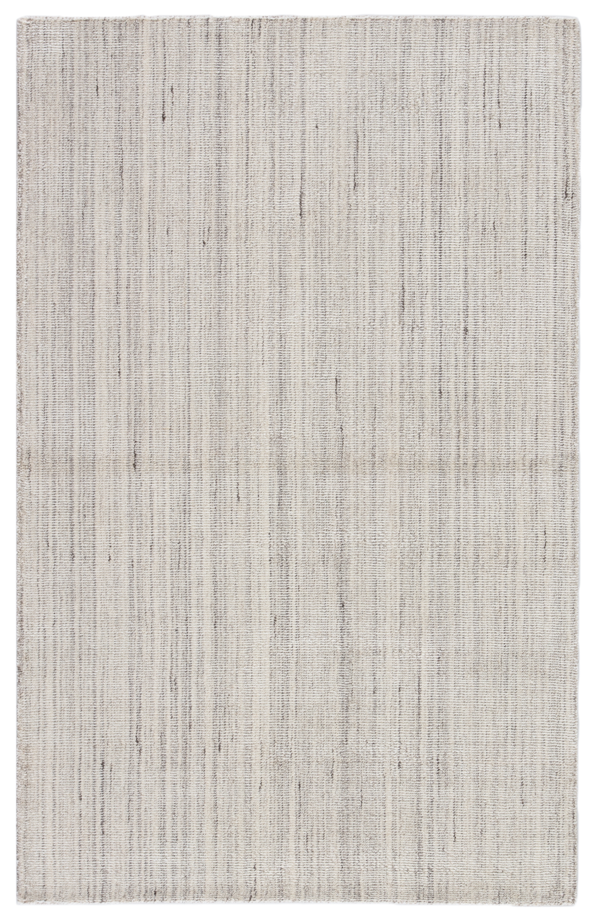 Kelle Handmade Stripe Gray/ White Area Rug (8' X 10') - Image 0