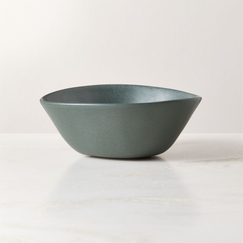 Selene Green Stoneware Soup Bowls Set of 6 - Image 5