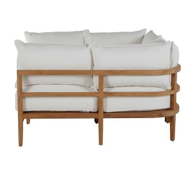 Oxeia Right-Arm Loveseat Cushion, Sunbrella(R) - Outdoor Linen; Dove - Image 3