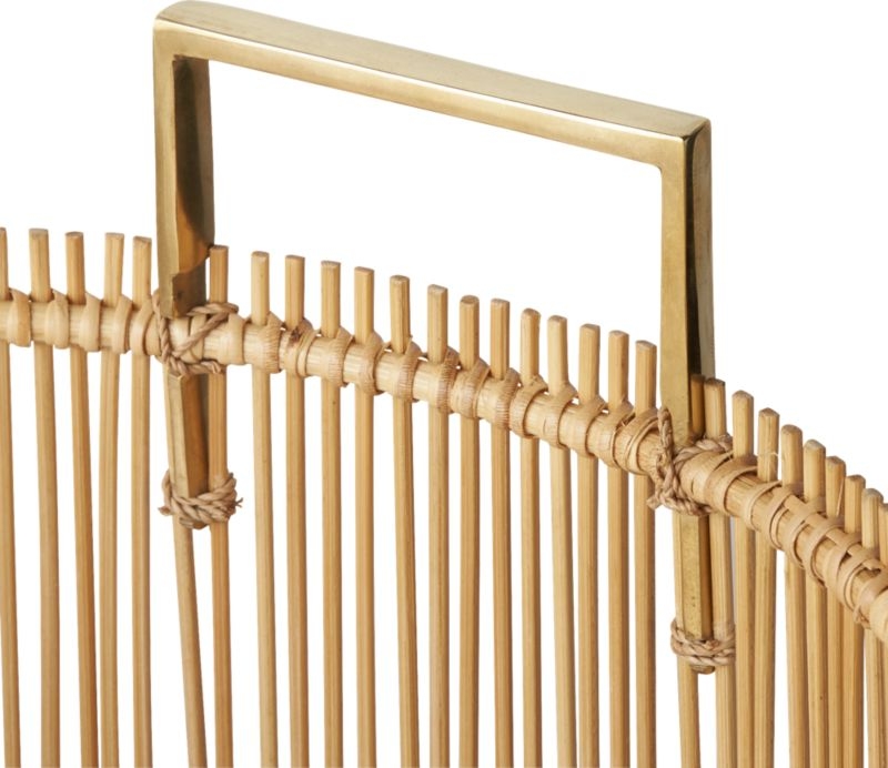 Mina Brass and Bamboo Basket - Image 4