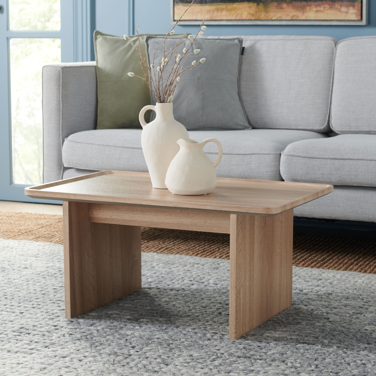 Amaya Coffee Table - Natural - Safavieh - Image 1