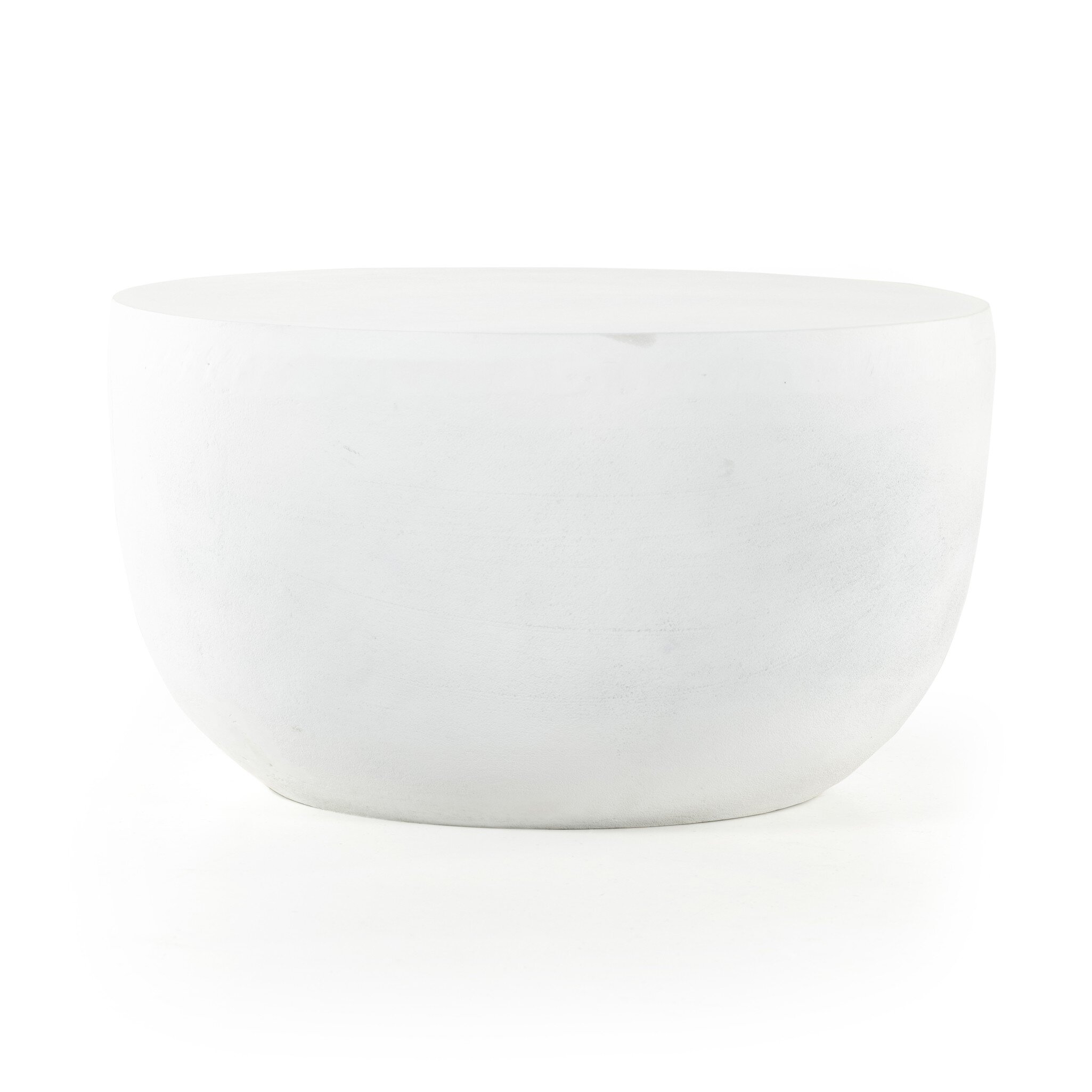 Basil Outdoor End Table - Matte White Cast Aluminum - Image 4