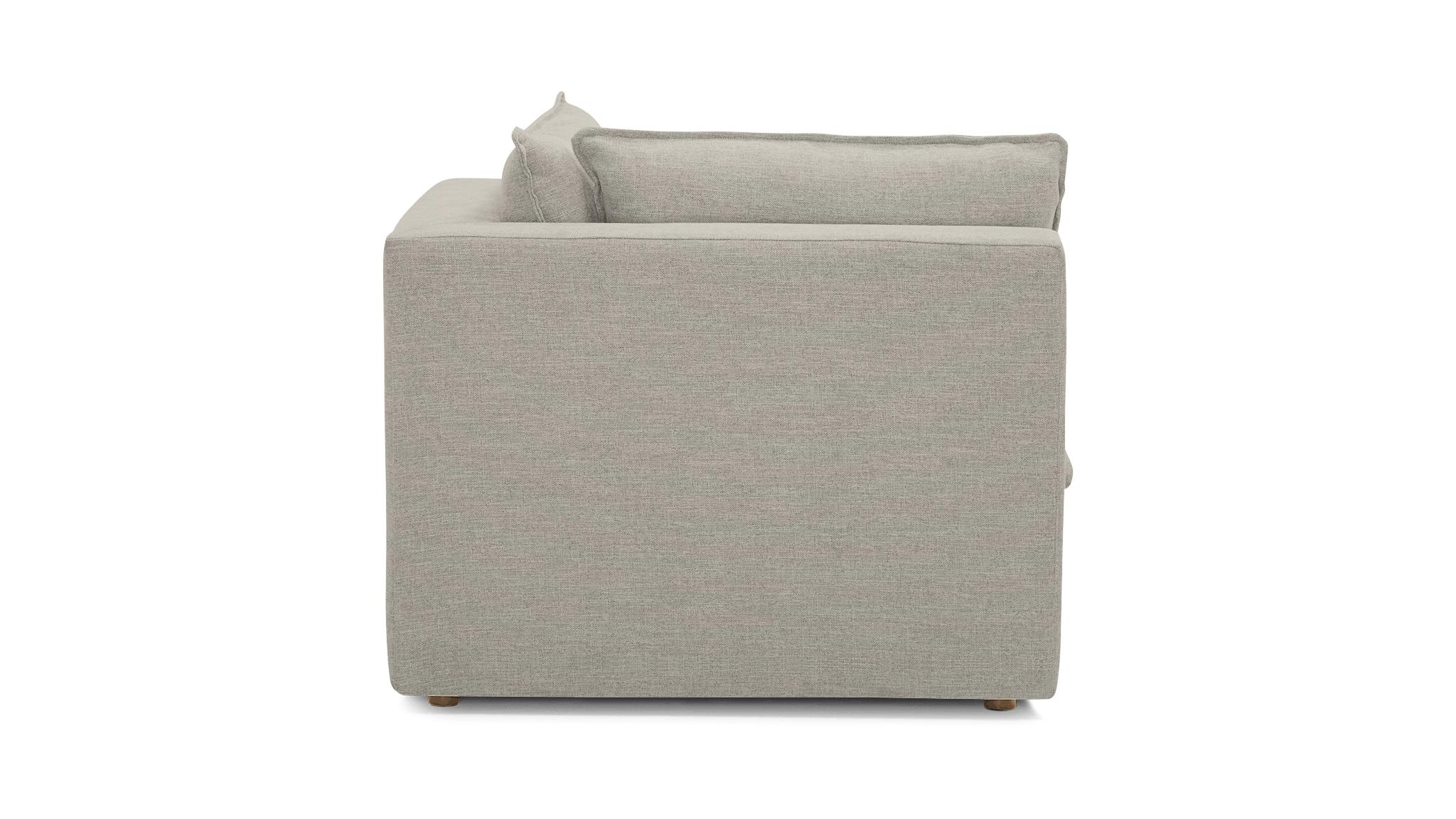 White Haine Mid Century Modern Corner Chair - Bloke Cotton - Image 2