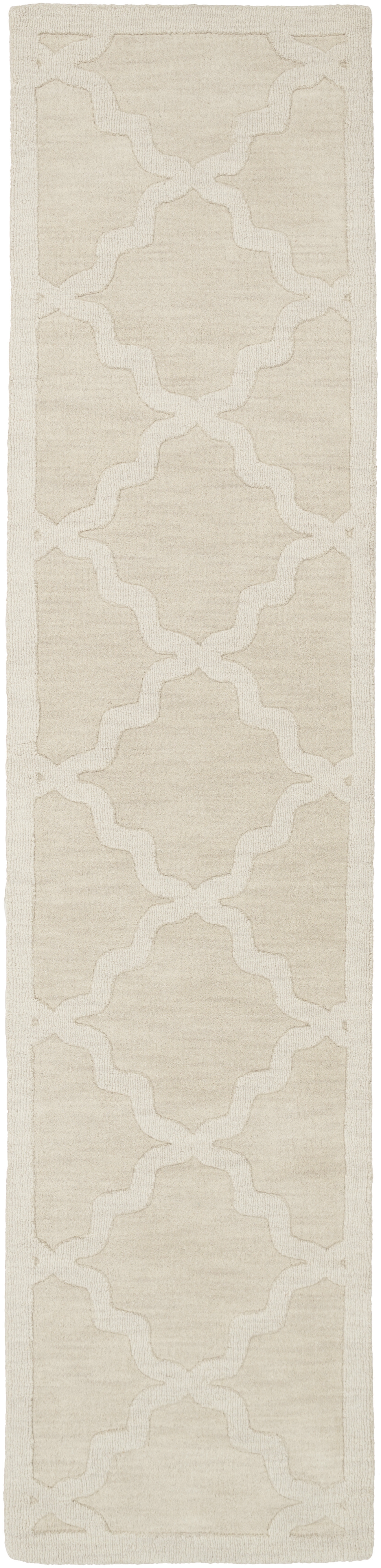Central Park Beige Indoor 2'3" x 10' Handmade Rug - Image 0