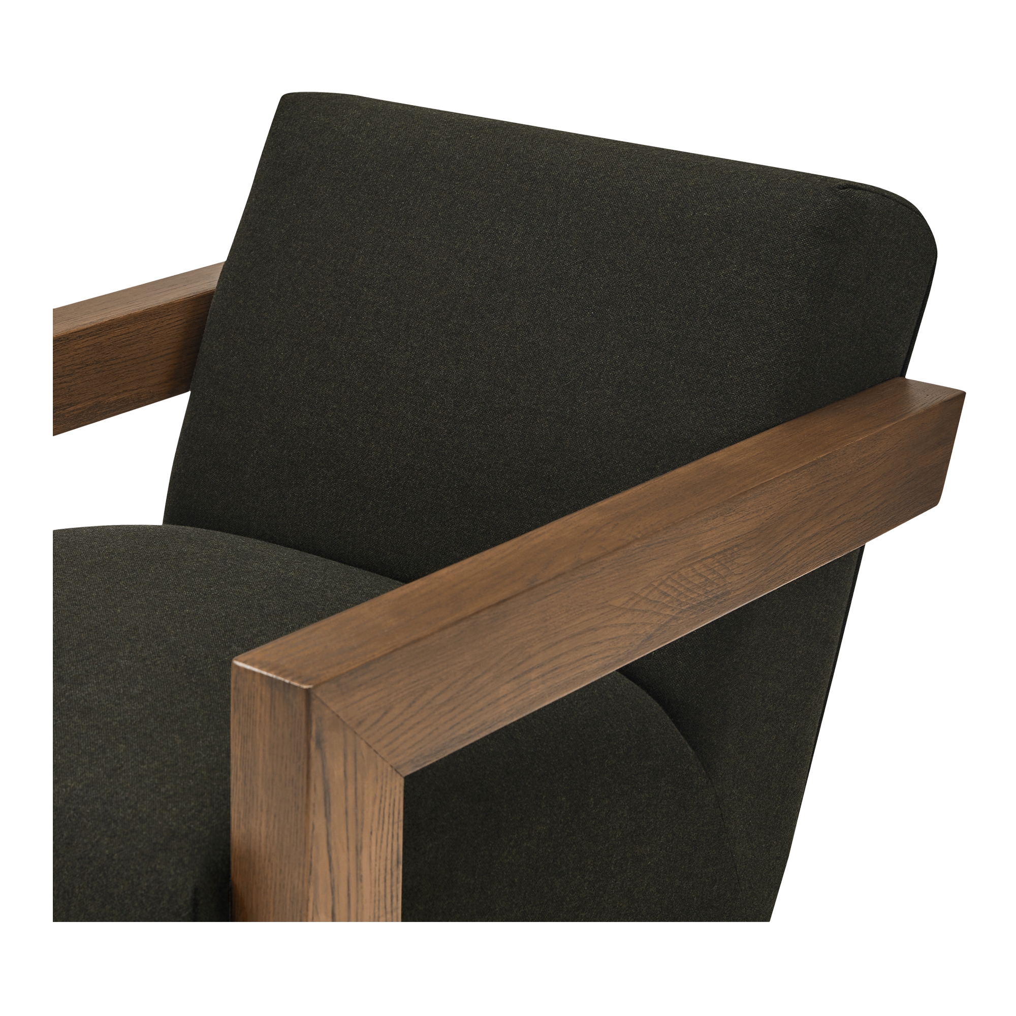Garnet Lounge Chair Olive Wool Blend - Image 4