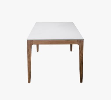 La Mesa Dining Table, Walnut/White, 71"L - Image 3