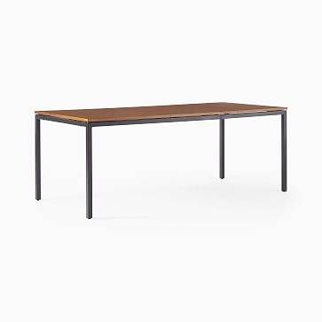 Frame 60-80" Expandable Dining Table, Walnut, Dark Bronze - Image 3