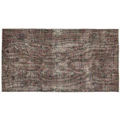 One-of-a-Kind Hand-Knotted 1960s Turkish Brown 3'9" x 6'10" Area Rug - Image 0